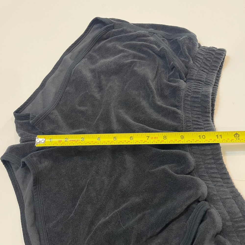 Nike Court Heritage Black Terry Tennis Shorts Loose Fit Athleisure Womens Medium - Picture 6 of 8